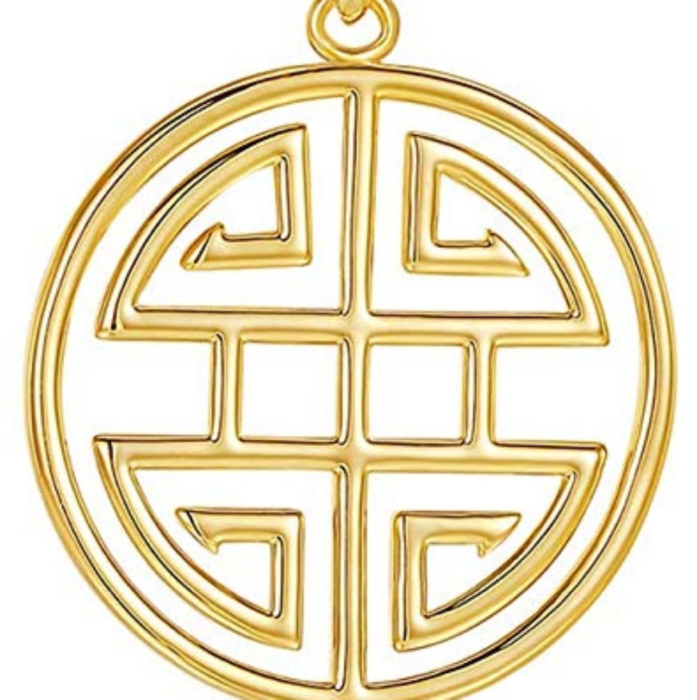 Double Happiness Long Pendent Necklace for Women